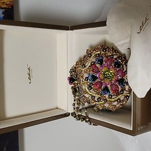 EDIDI 💯 AUTHENTHIC VINTAGE EVENING BAG MULTI COLOR CRYSTALS PRE-OWNED NWT